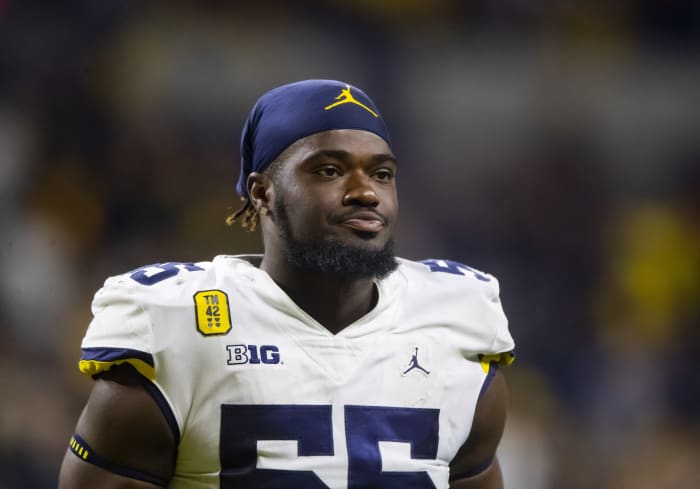 Michigan EDGE David Ojabo plays in Big Ten Championship Game